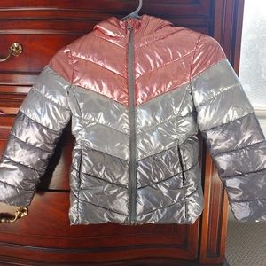 Children's Place Metallic Puffer Coat